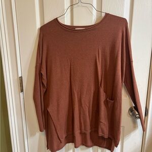 Altar'd State Terracotta Long Sleeve Sweater